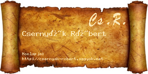 Csernyák Róbert névjegykártya