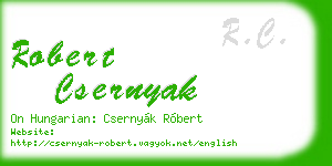robert csernyak business card