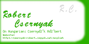 robert csernyak business card